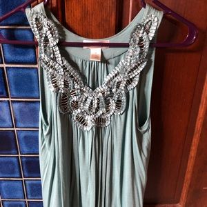 Kenar tank w/ bugle bead accents